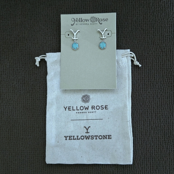 Yellow💛 Rose🌹 By Kendra Scott x Yellowstone🐂 "Dutton" Drop Earrings - NWT - Picture 15 of 16